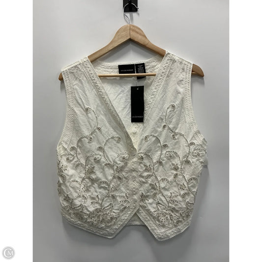Top Sleeveless By Clothes Mentor In White, Size: L