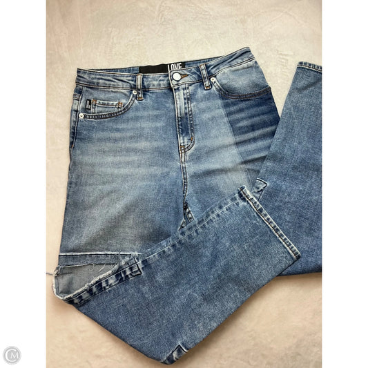 Jeans Straight By Love Moschino In Blue Denim, Size: 4