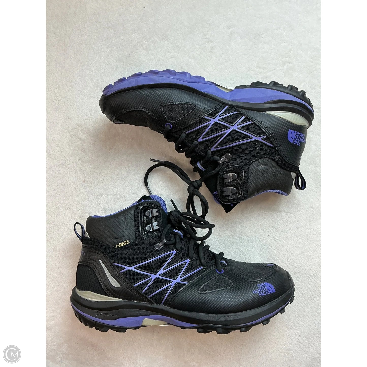 Boots Hiking By The North Face In Black & Purple, Size: 9