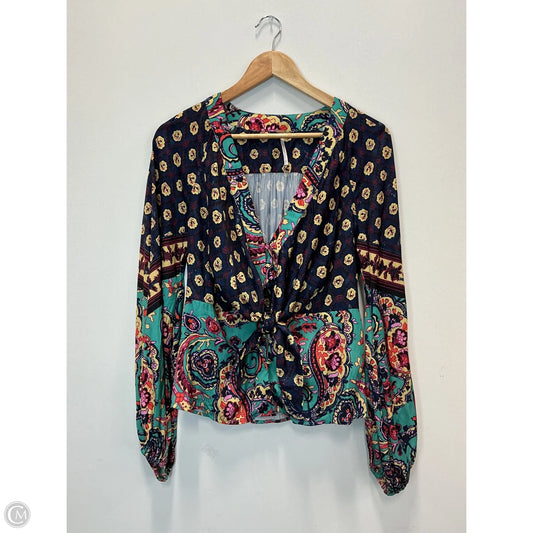 Top Long Sleeve By Free People In Multi-colored, Size: S
