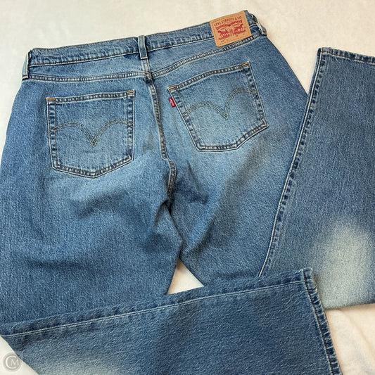 Jeans Straight By Levis In Blue Denim, Size: 12