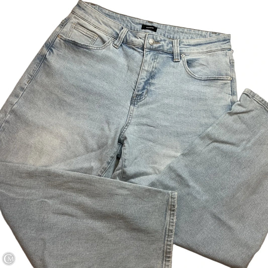Jeans Wide Leg By Express In Blue Denim, Size: 8