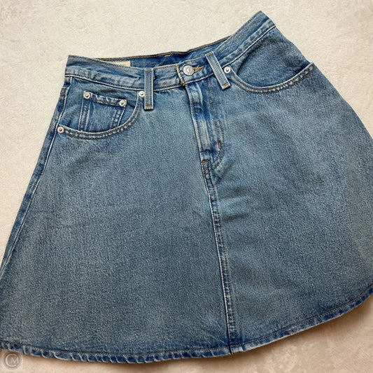 Skirt Mini & Short By Levis In Blue Denim, Size: 2