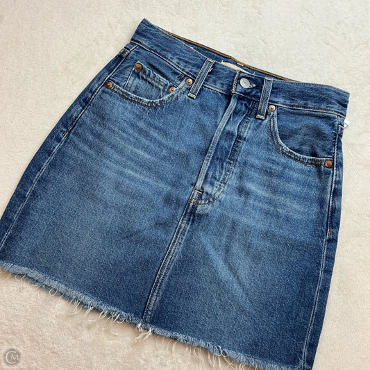 Skirt Mini & Short By Levis In Blue Denim, Size: 2