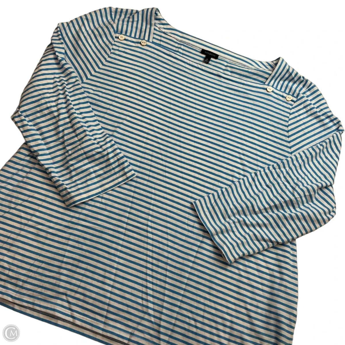 Top Long Sleeve Basic By Talbots In Striped Pattern, Size: Xl