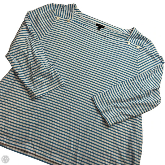 Top Long Sleeve Basic By Talbots In Striped Pattern, Size: Xl