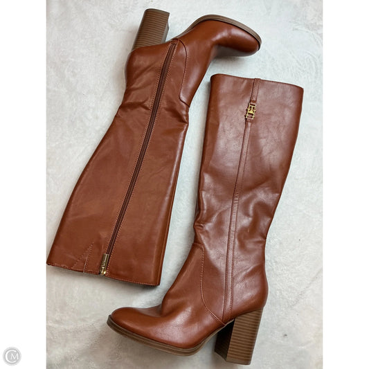 Boots Knee Heels By Tommy Hilfiger In Brown, Size: 6.5