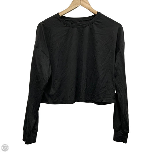 Athletic Top Long Sleeve Crewneck By Lululemon In Black, Size: M