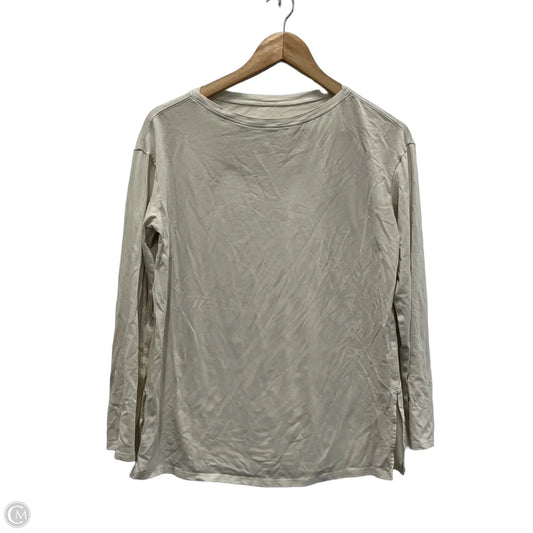 Top Long Sleeve By Lululemon In Ivory, Size: L