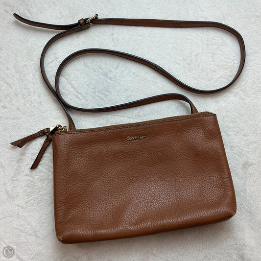Crossbody Leather By Calvin Klein, Size: Small