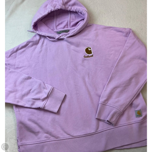Sweatshirt Hoodie By Carhartt In Purple, Size: L
