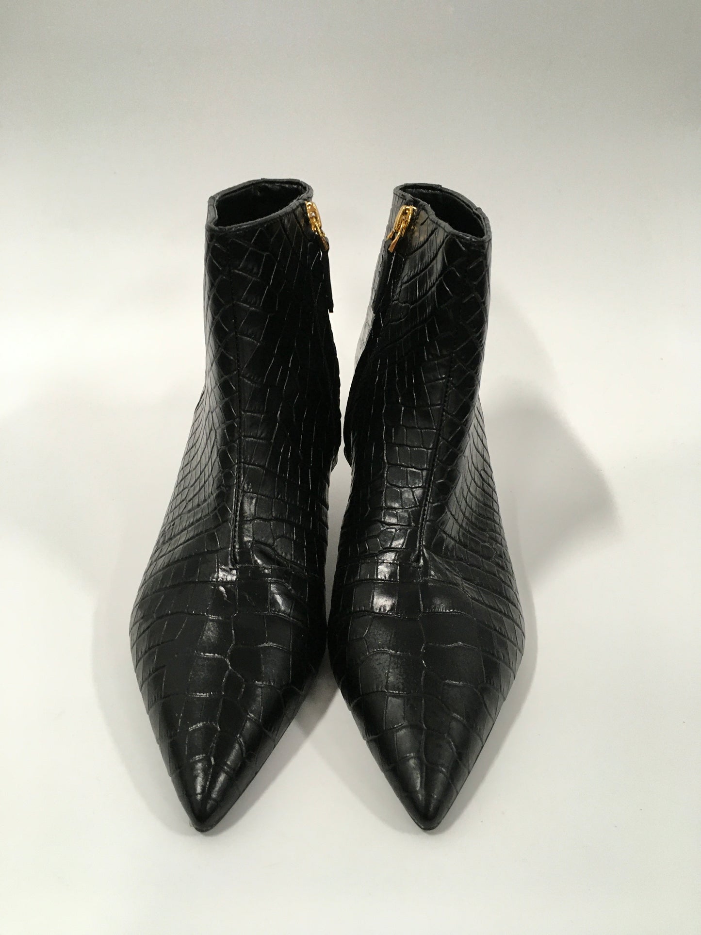 Black Boots Ankle Heels Lauren By Ralph Lauren, Size 8.5