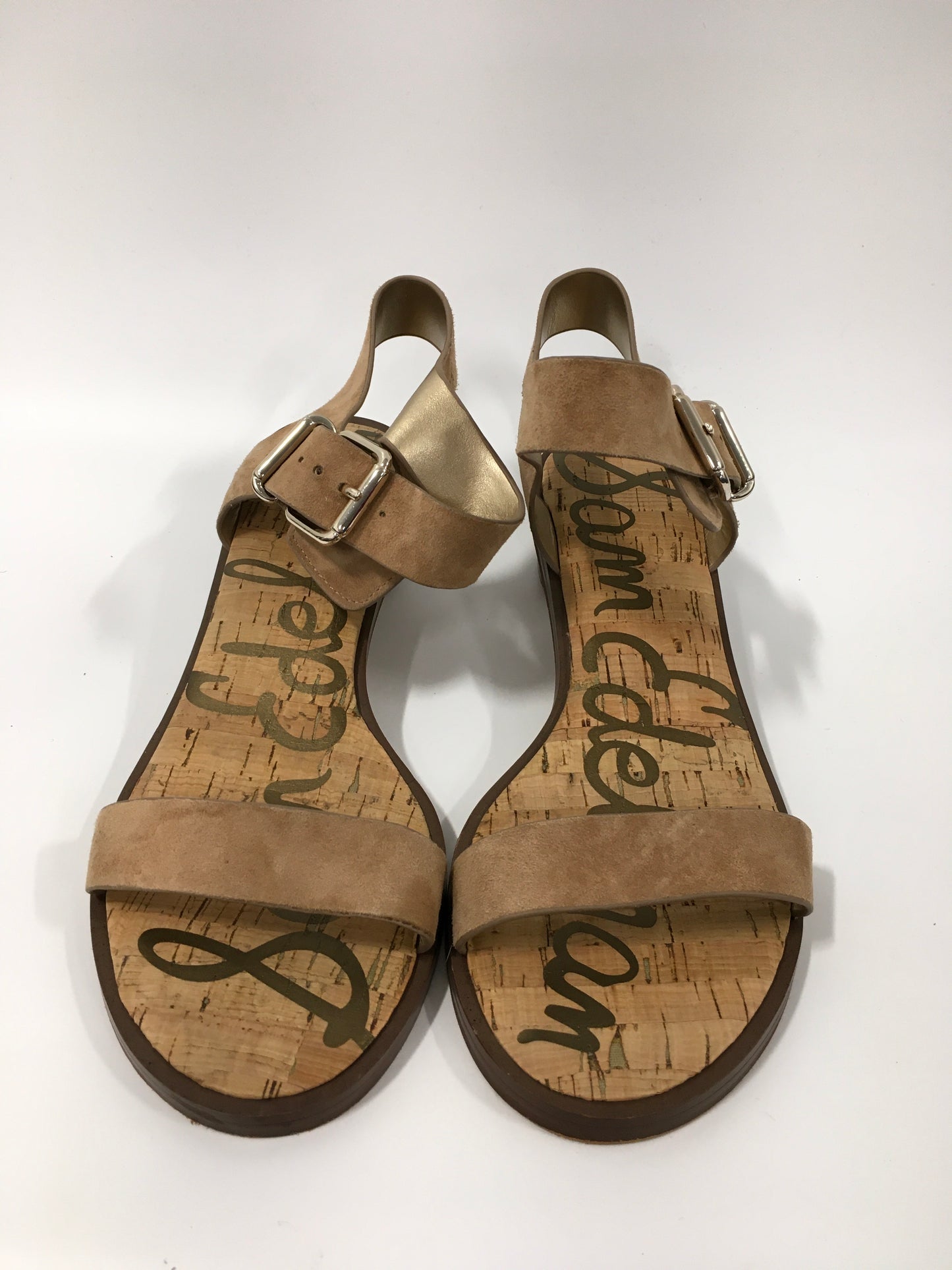 Brown Sandals Heels Block Sam Edelman, Size 9.5