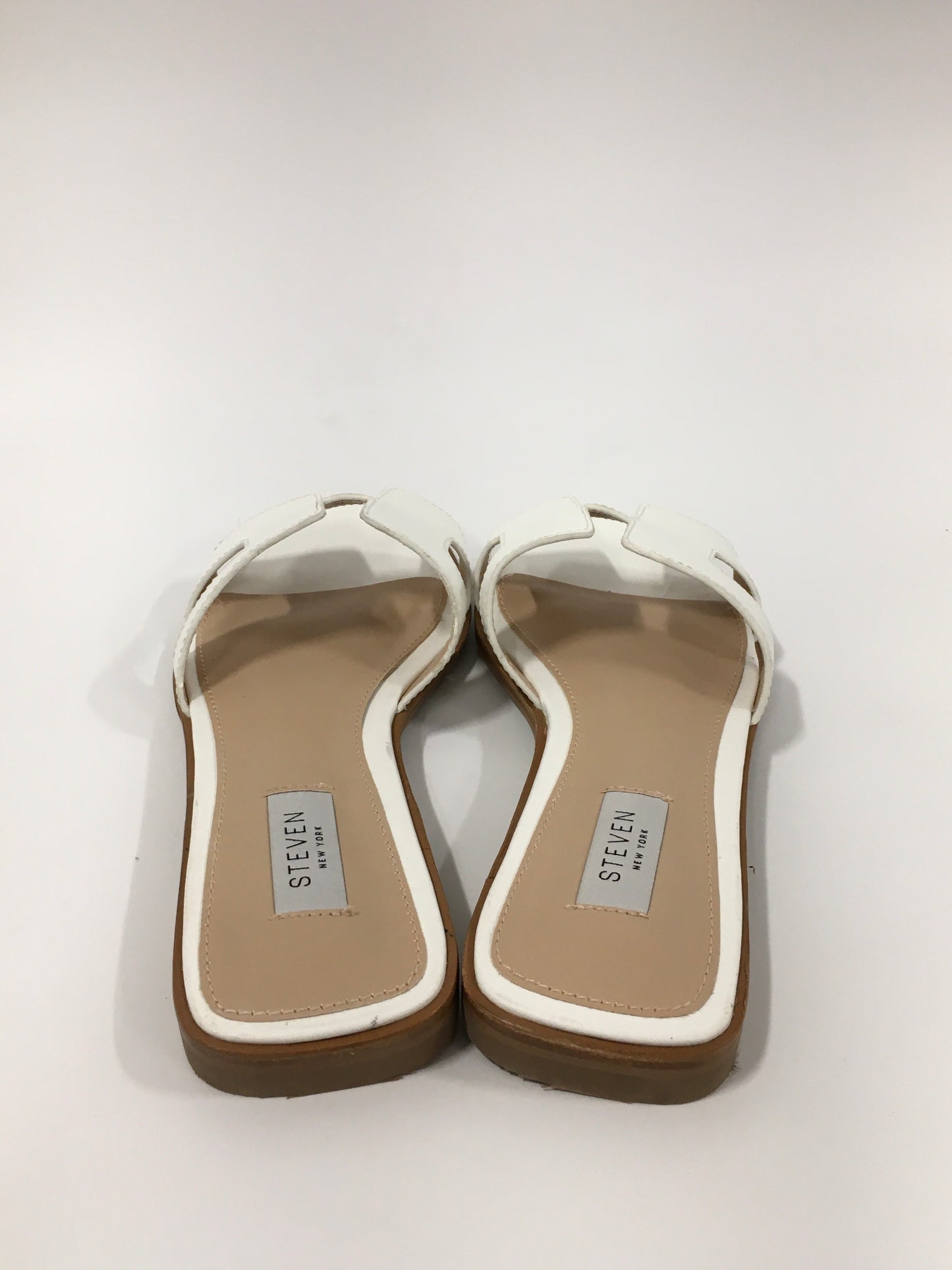 White Sandals Flats Steven New York , Size 8