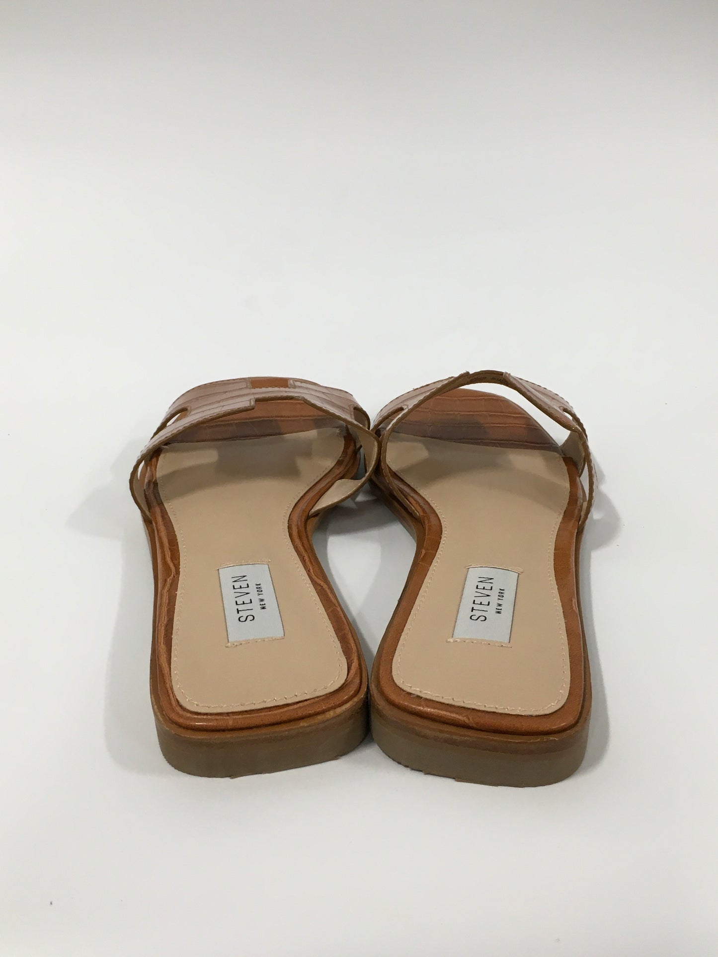 Brown Sandals Flats Steven New York, Size 8