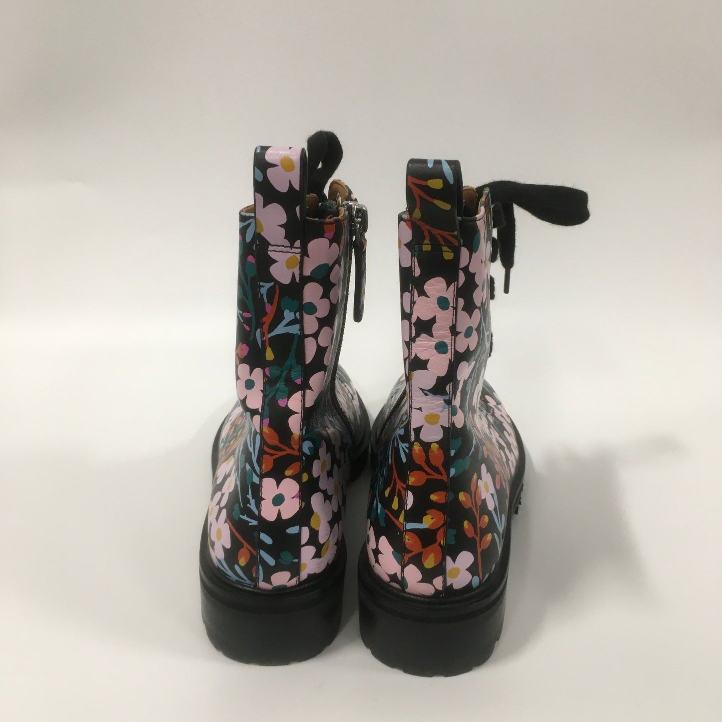 Floral Print Boots Combat Kate Spade, Size 6.5