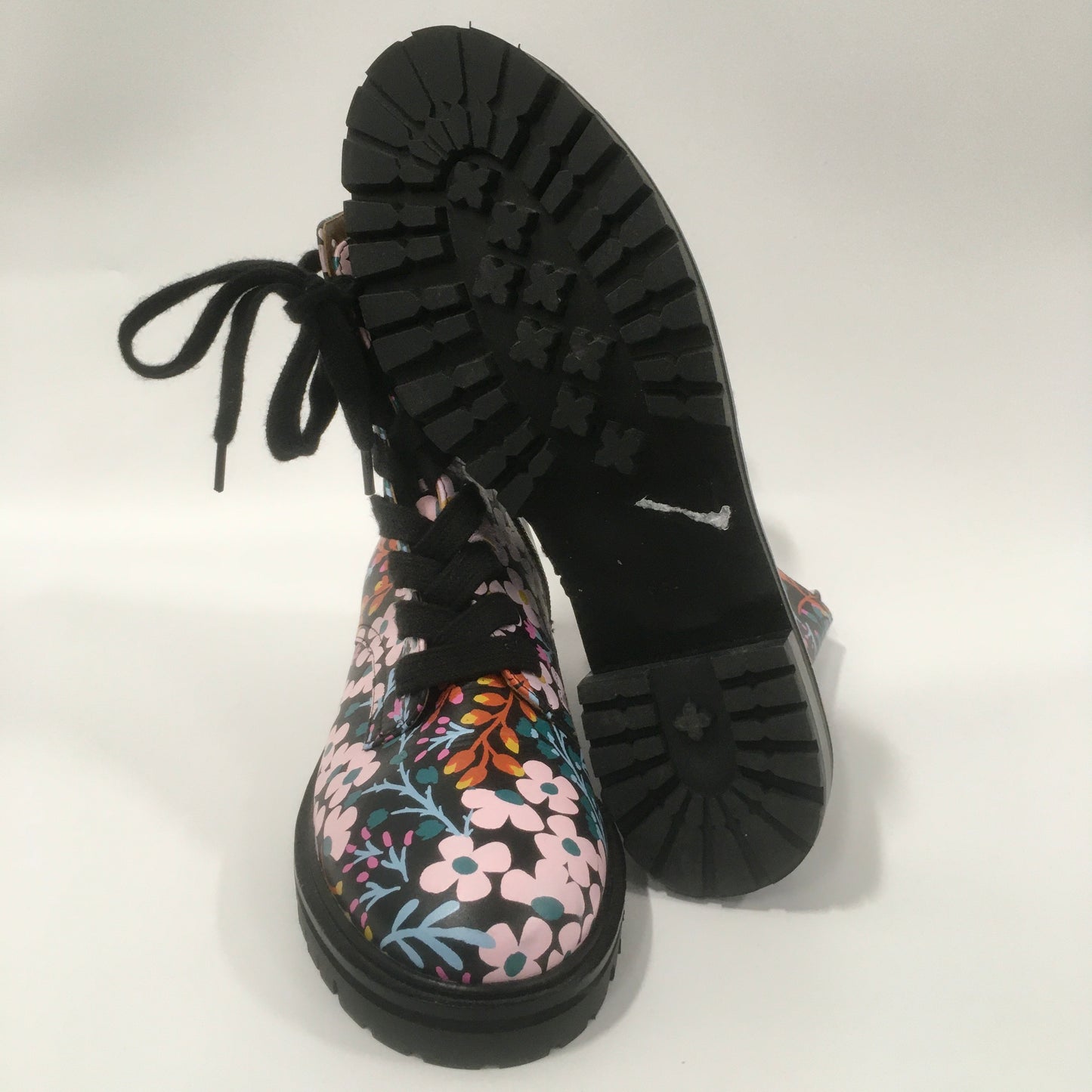 Floral Print Boots Combat Kate Spade, Size 6.5