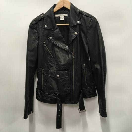 Black Jacket Moto Leather REZREKSHA by Esther Chen, Size M