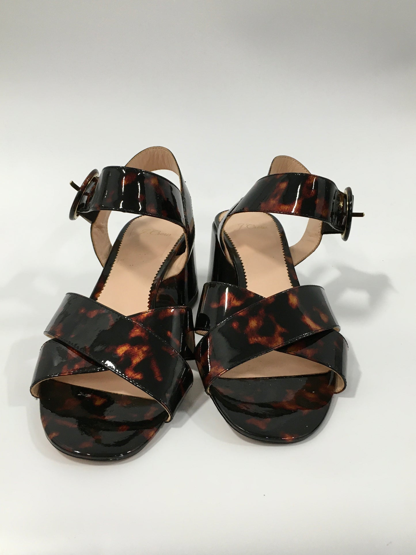 Tortoise Shell Print Shoes Heels Block J. Crew, Size 9