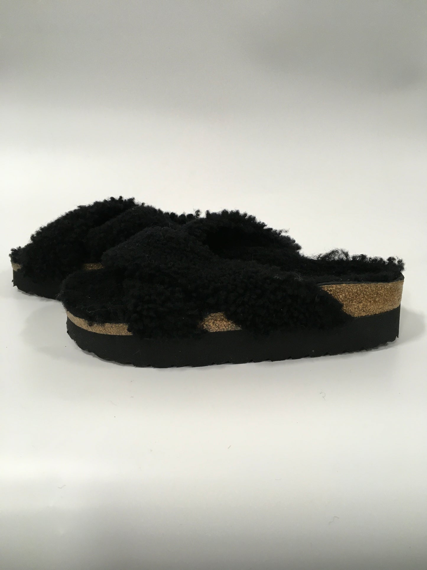 Black Sandals Flats Birkenstock, Size 6.5