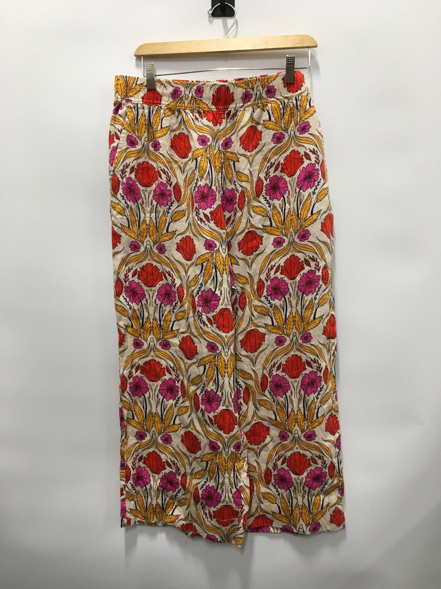 Floral Print Pants Linen Rachel Zoe, Size L