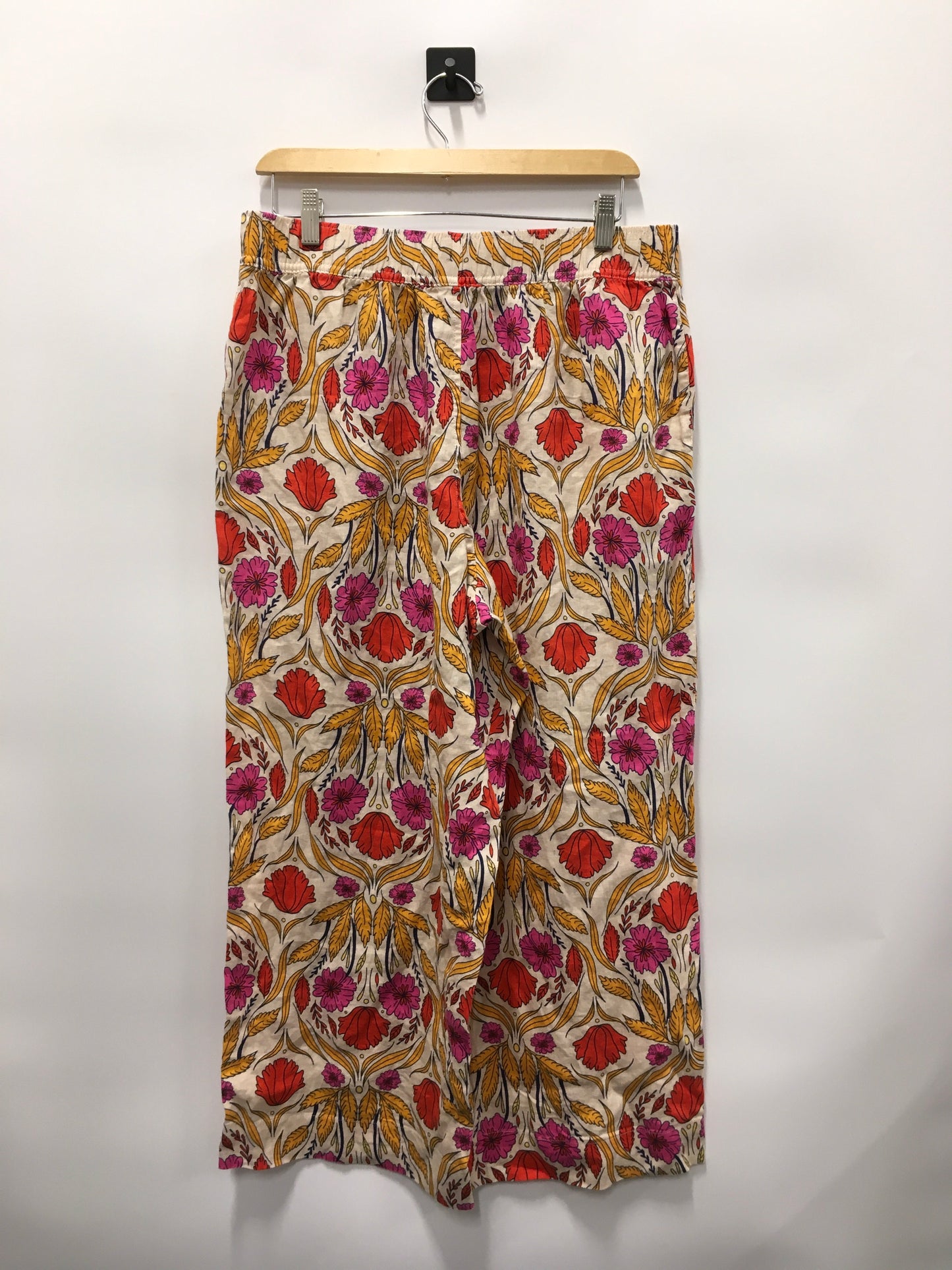 Floral Print Pants Linen Rachel Zoe, Size L