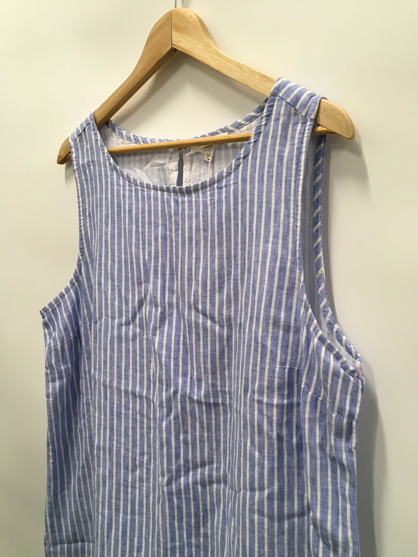 Striped Pattern Dress Casual Short Beachlunchlounge, Size L