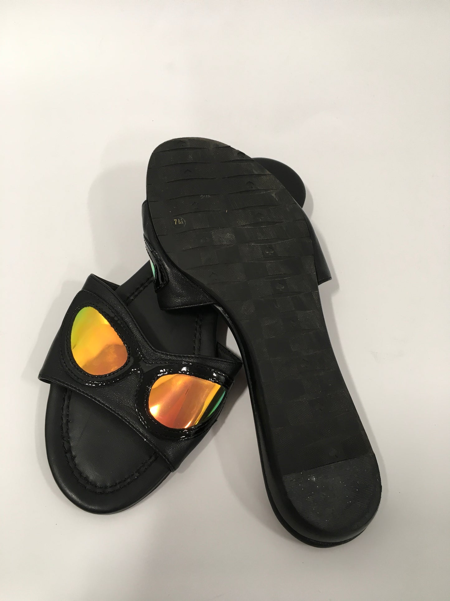 Black Sandals Flats Kate Spade, Size 7