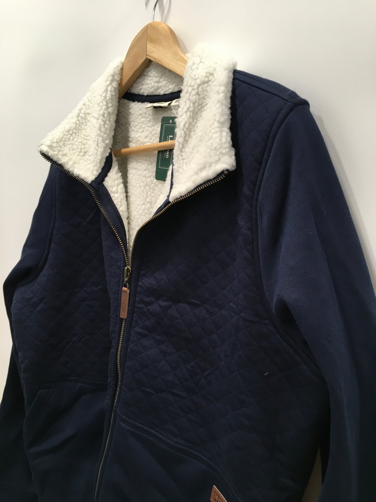 Navy Jacket Fleece L.l. Bean, Size L