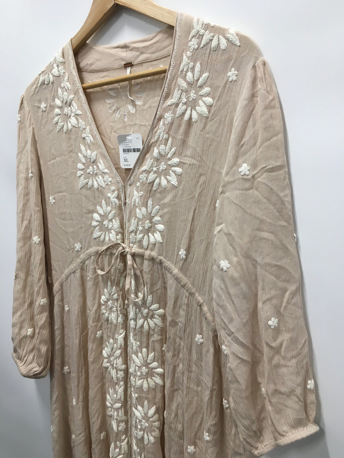 Dress Casual Maxi By Free People In Cream, Size: Xl