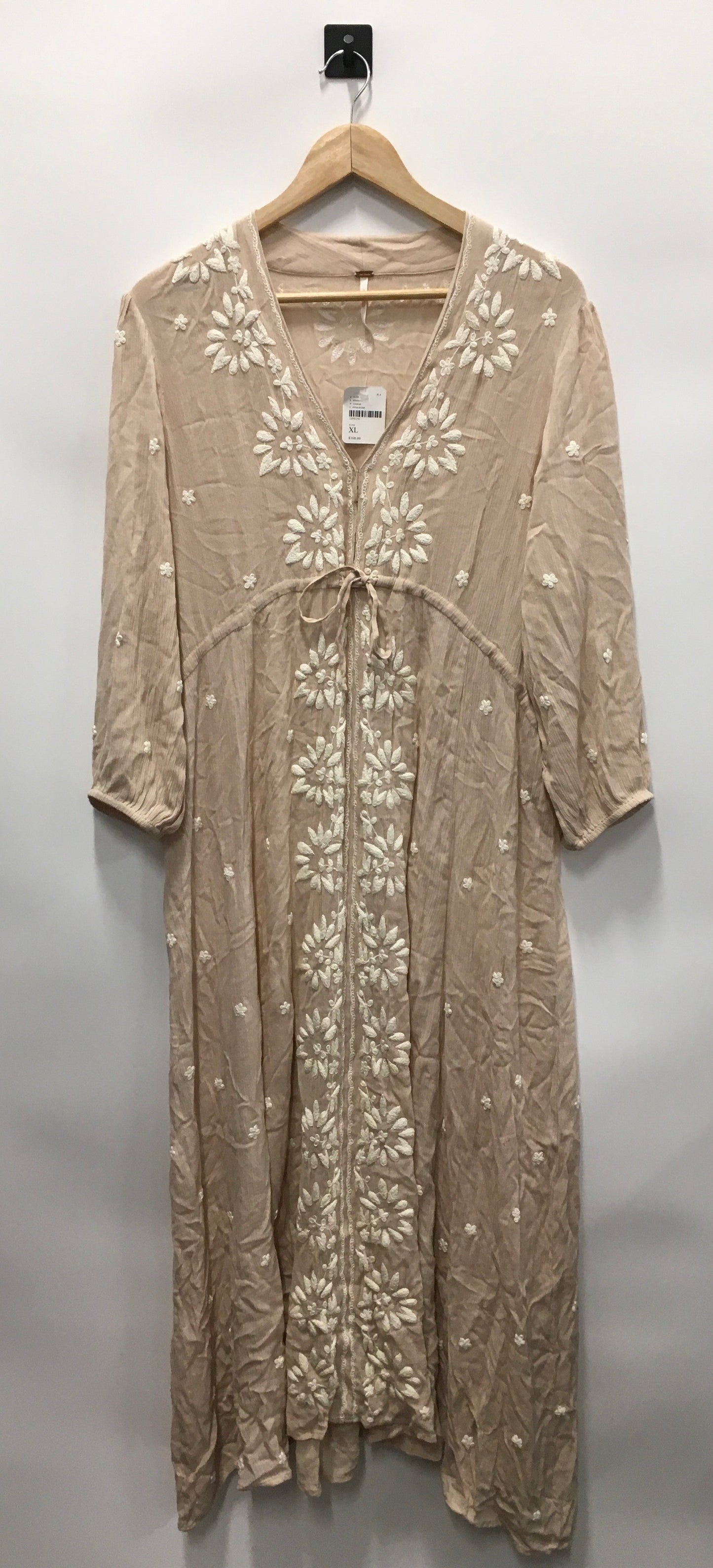 Dress Casual Maxi By Free People In Cream, Size: Xl