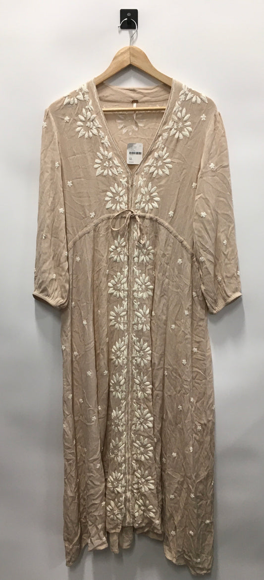 Dress Casual Maxi By Free People In Cream, Size: Xl