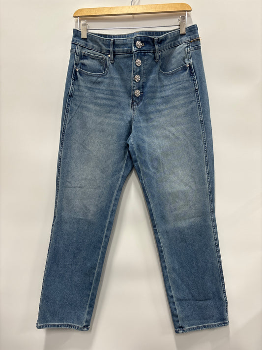 Jeans Straight By White House Black Market In Blue Denim, Size: 10