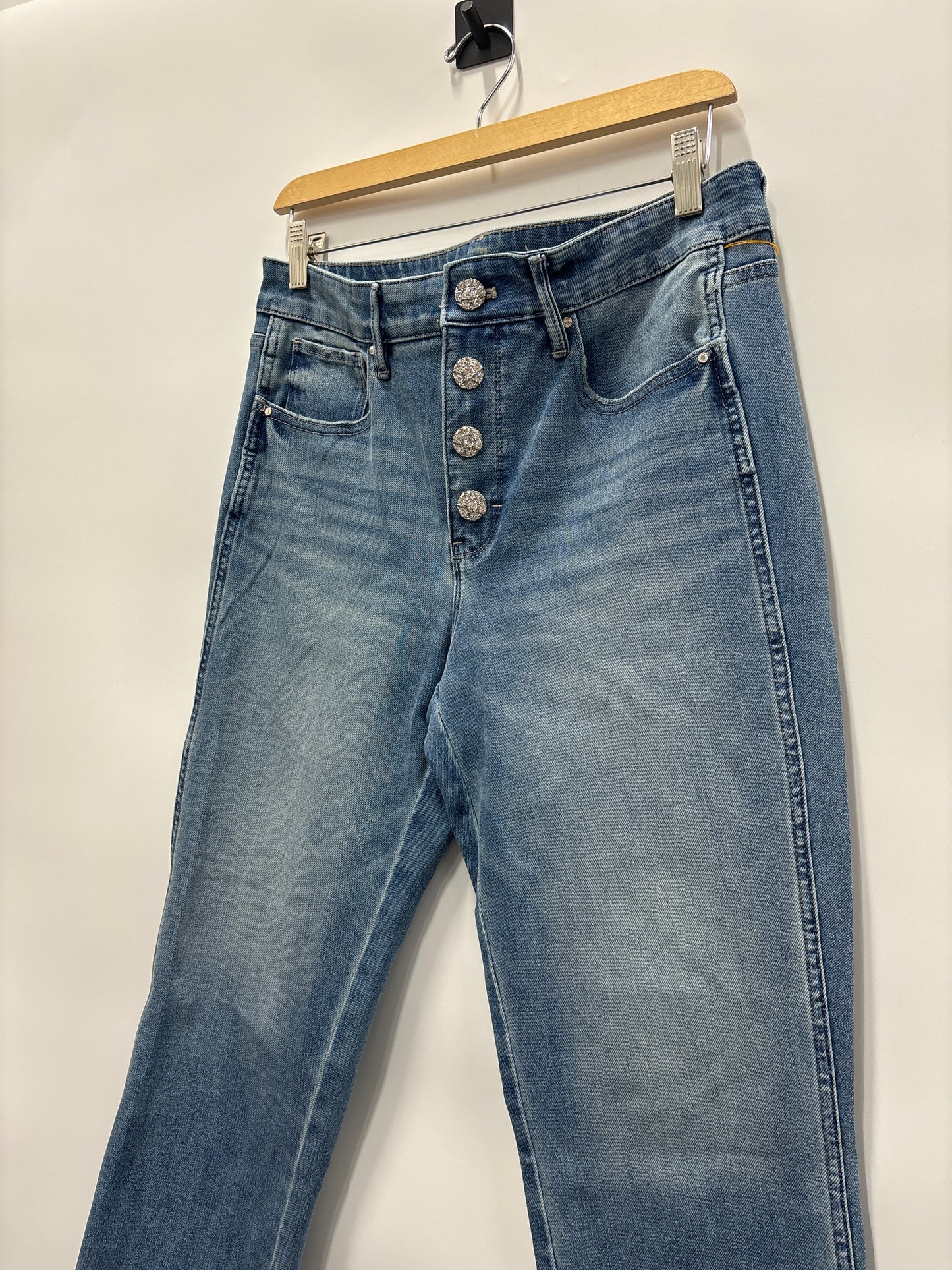 Jeans Straight By White House Black Market In Blue Denim, Size: 10