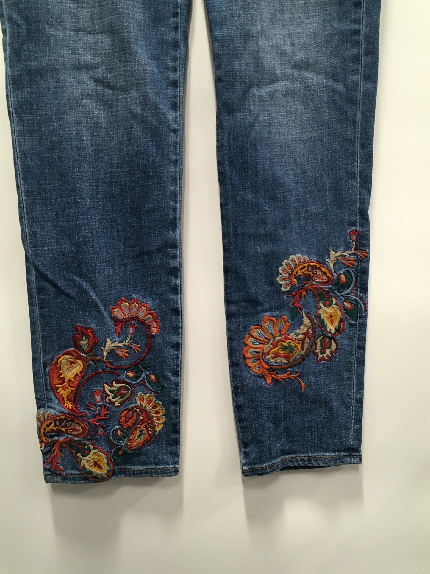 Blue Denim Jeans Skinny Chicos, Size 8tall