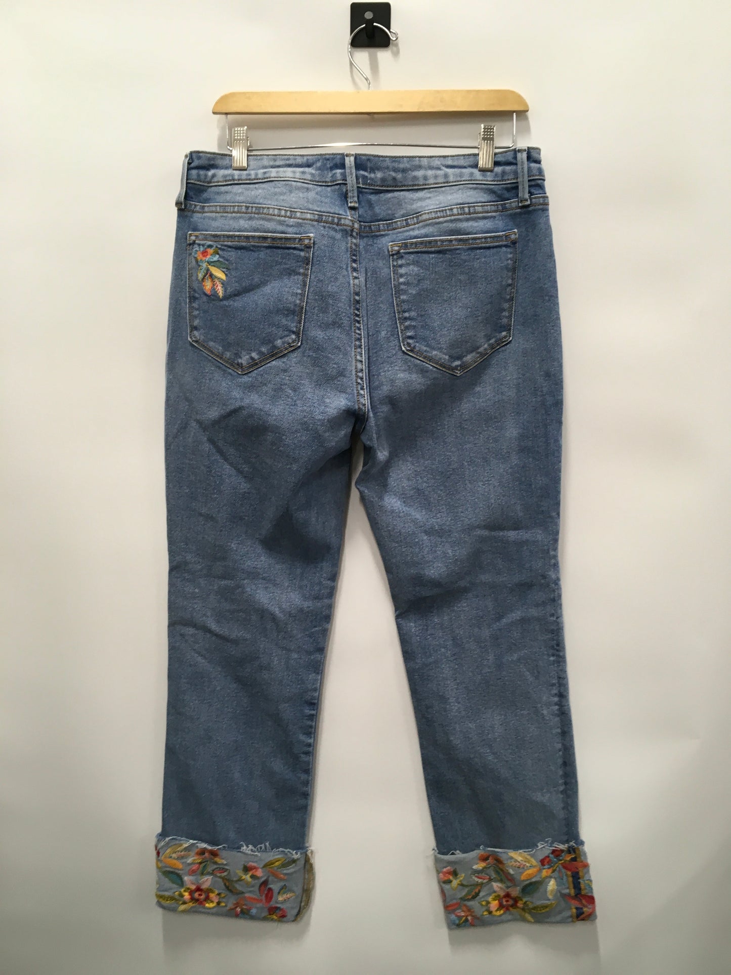 Blue Denim Jeans Cropped Driftwood, Size 8