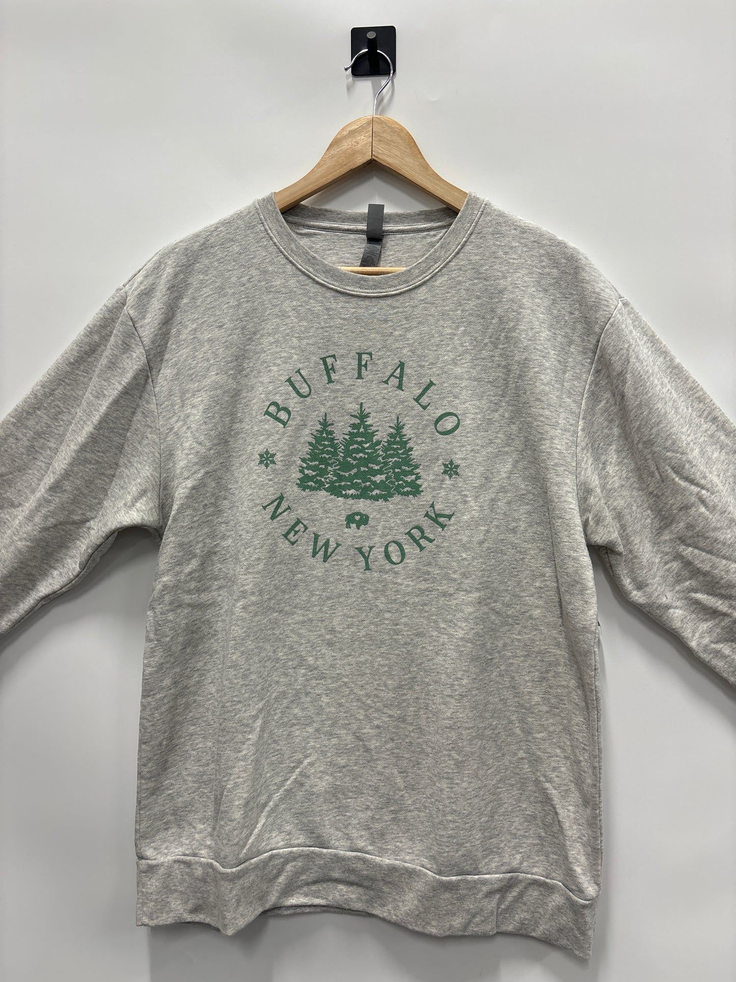 Sweatshirt Crewneck By Next Level In Grey, Size: L