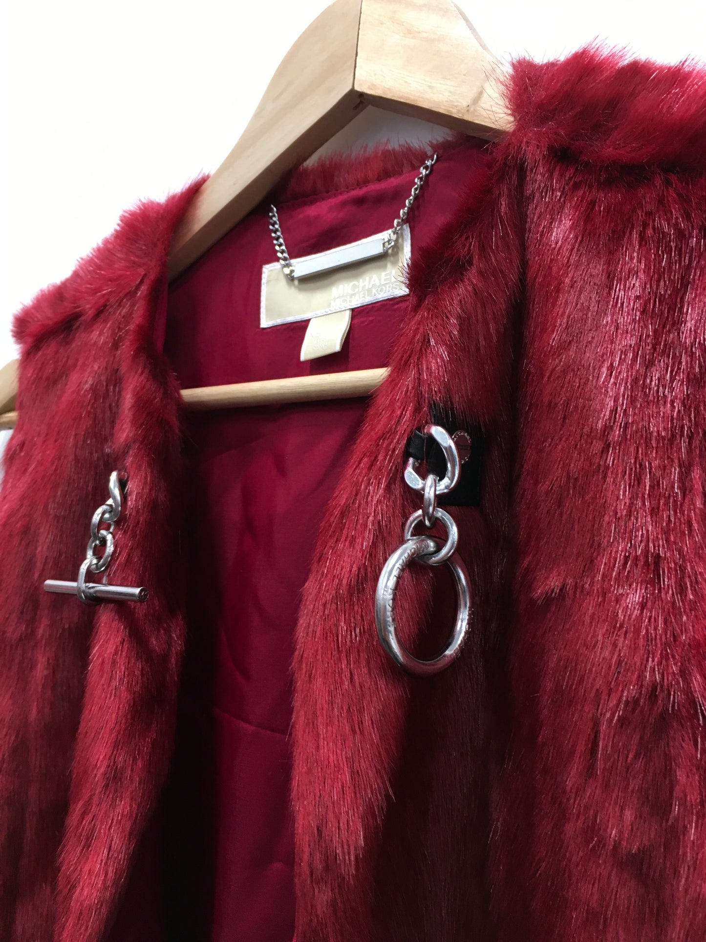 Vest Faux Fur & Sherpa By Michael Kors In Red, Size: Xs