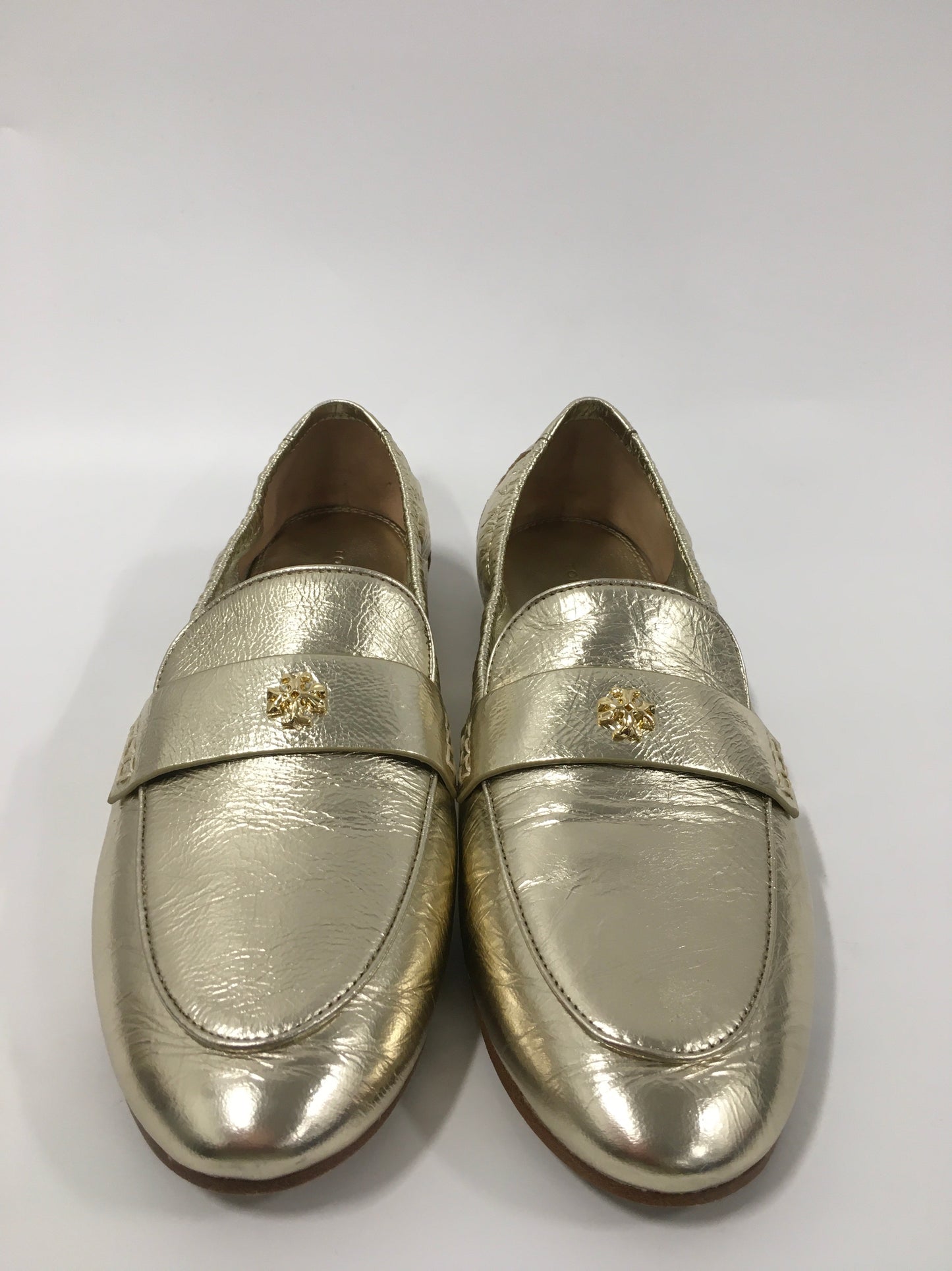 Shoes Flats By Tory Burch In Gold, Size: 9