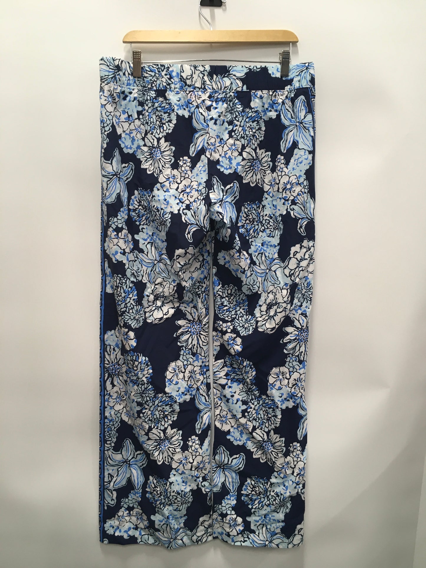 Pants Wide Leg By Lilly Pulitzer In Blue & White, Size: L