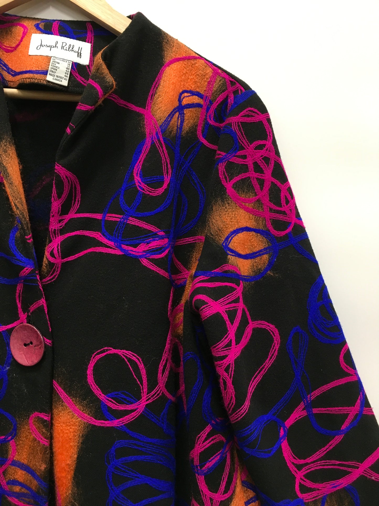 Jacket Fleece By Joseph Ribkoff In Multi-colored, Size: L