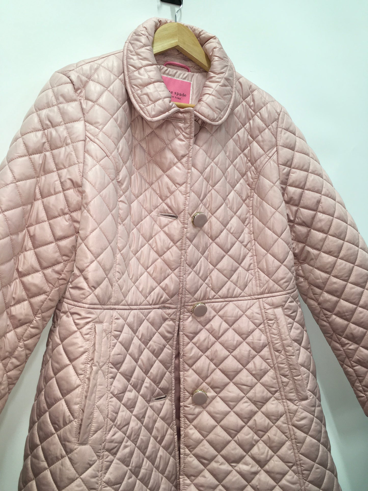 Coat Designer By Kate Spade In Pink, Size: L