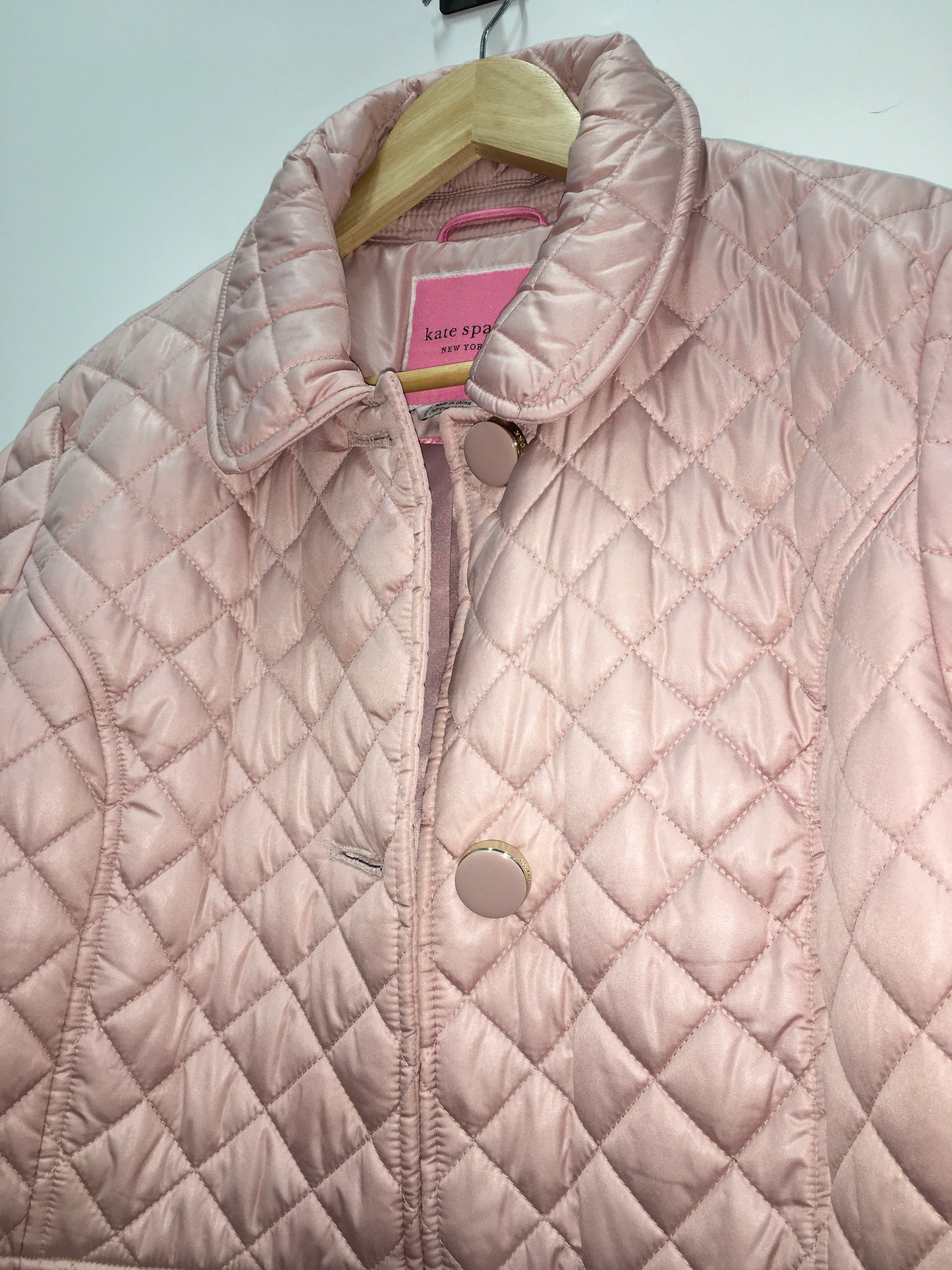 Coat Designer By Kate Spade In Pink, Size: L