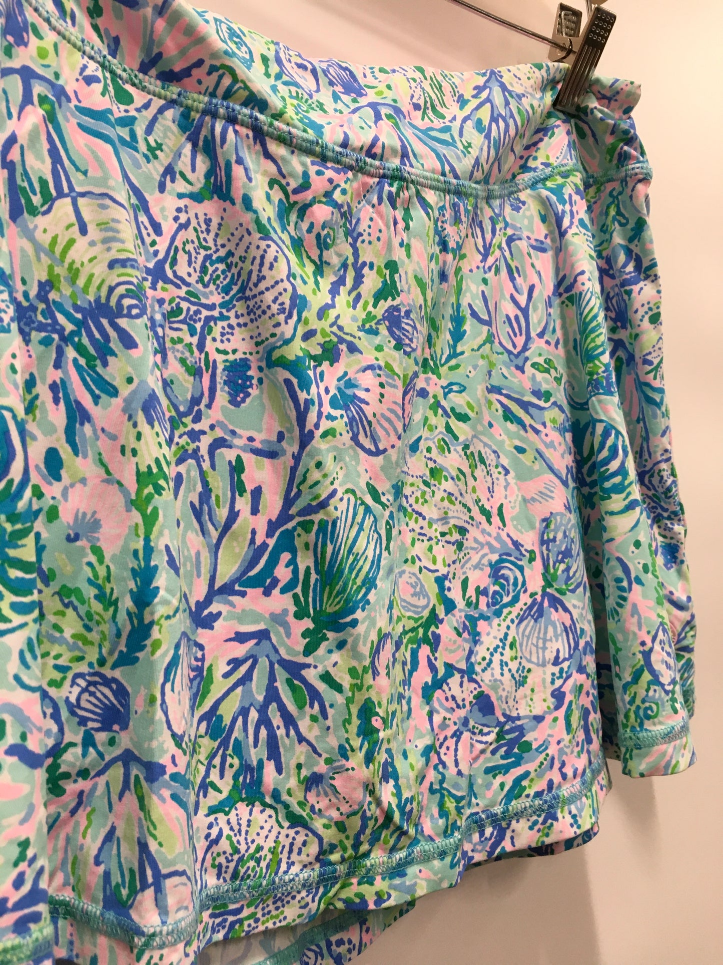 Skort Designer By Lilly Pulitzer In Blue & Green, Size: L