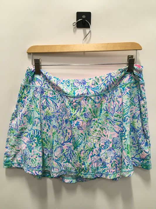 Skort Designer By Lilly Pulitzer In Blue & Green, Size: L