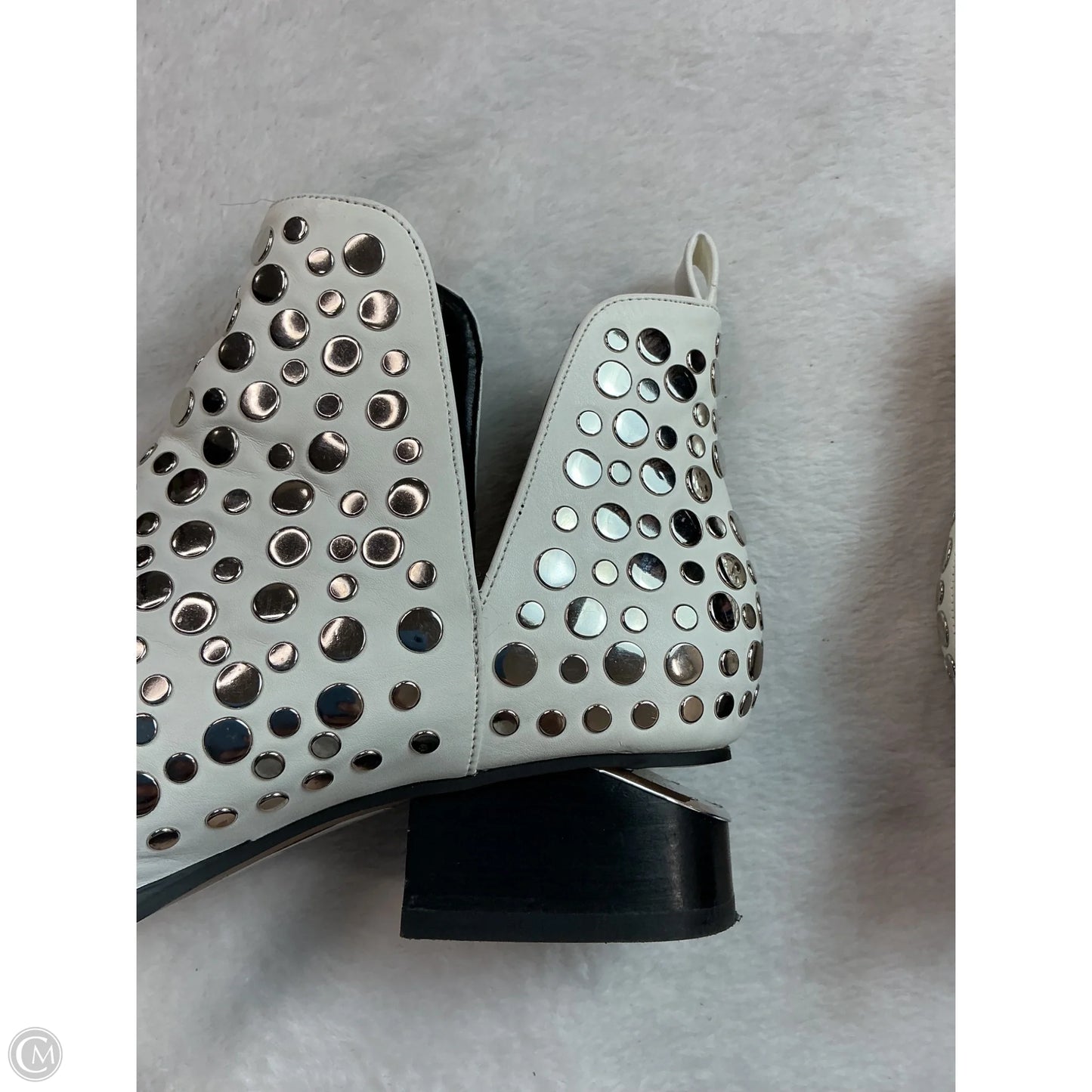 Boots Ankle Heels By Steve Madden In White, Size: 7
