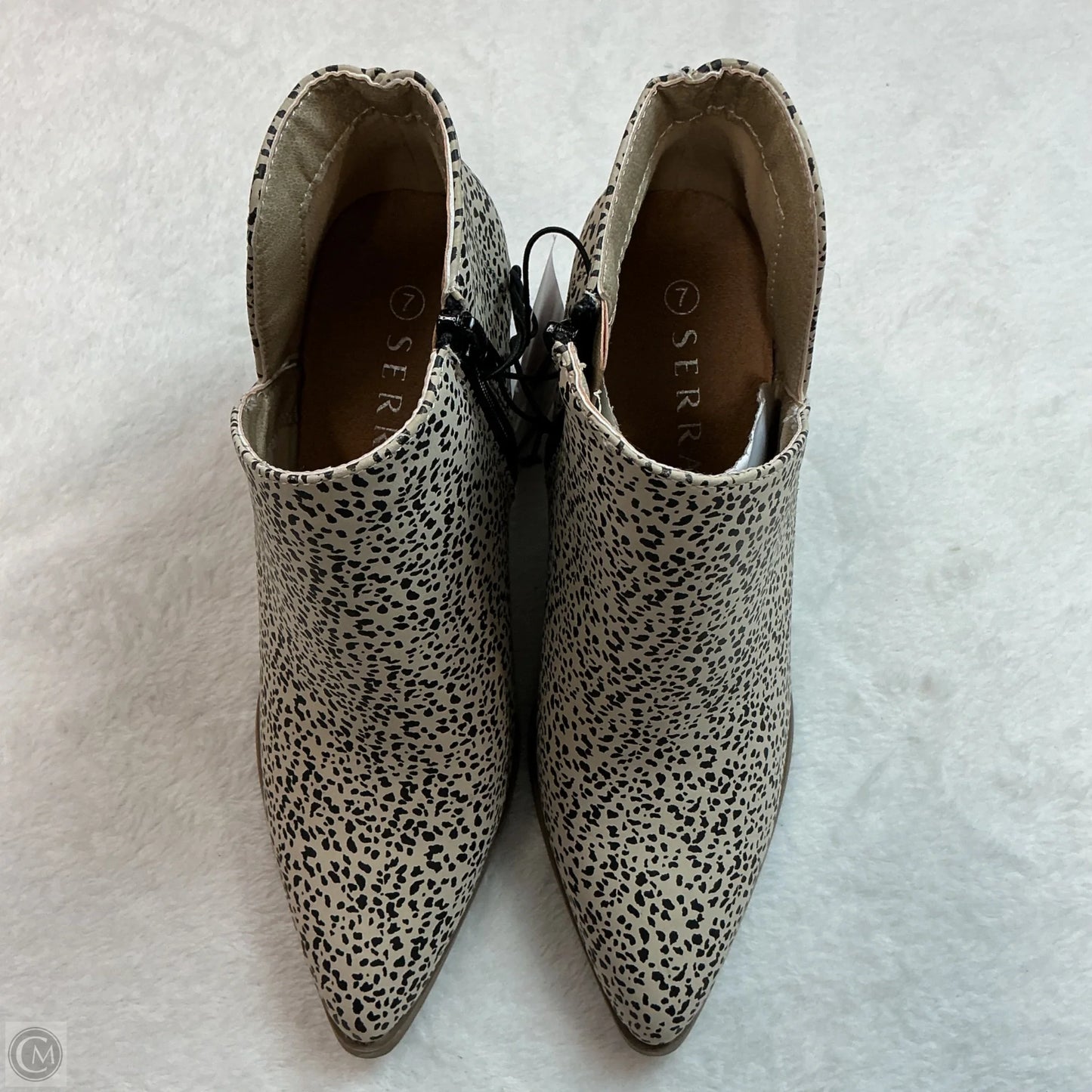 Boots Ankle Heels By Serra In Animal Print, Size: 7
