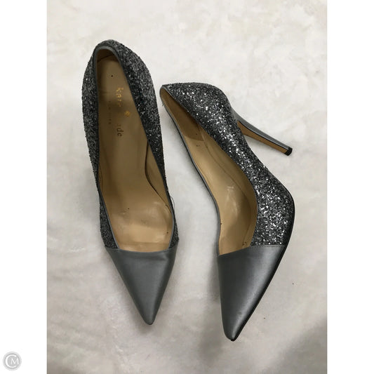 Shoes Designer By Kate Spade In Silver, Size: 8.5