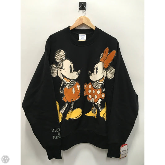 Sweatshirt Crewneck By Champion In Black, Size: L