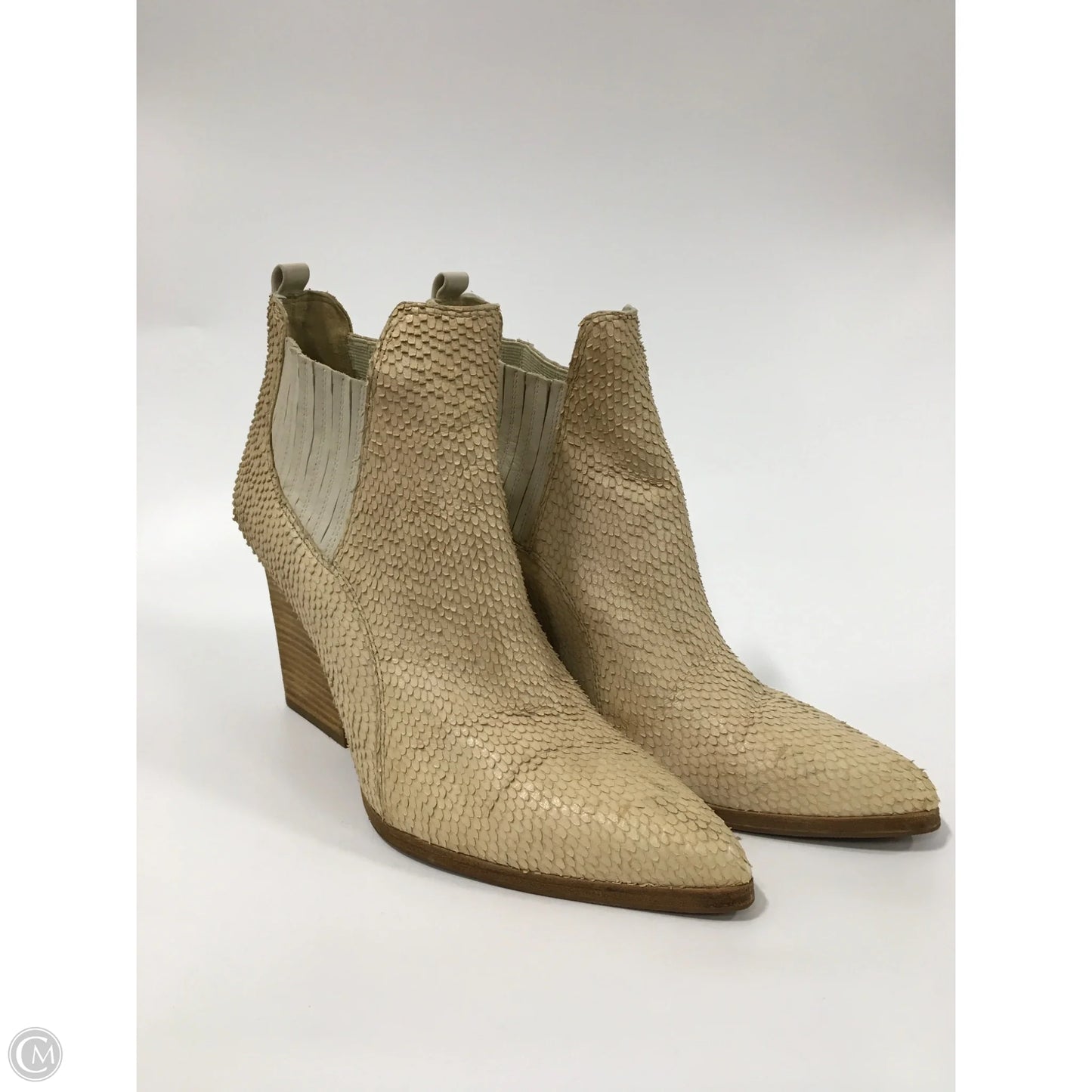 Boots Ankle Heels By Donald Pliner In Cream, Size: 9